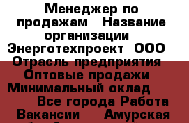 Менеджер по продажам › Название организации ­ Энерготехпроект, ООО › Отрасль предприятия ­ Оптовые продажи › Минимальный оклад ­ 40 000 - Все города Работа » Вакансии   . Амурская обл.,Архаринский р-н